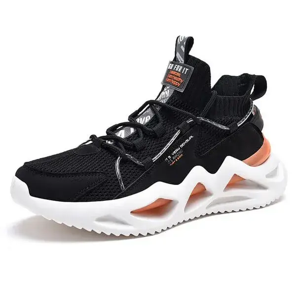 Jushicloth Men Spring Autumn Fashion Casual Colorblock Mesh Cloth Breathable Rubber Platform Shoes Sneakers